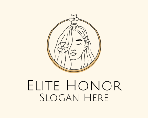 Woman Flower Salon logo design