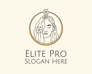 Woman Flower Salon logo design