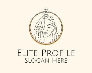 Woman Flower Salon logo design