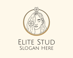 Woman Flower Salon logo design