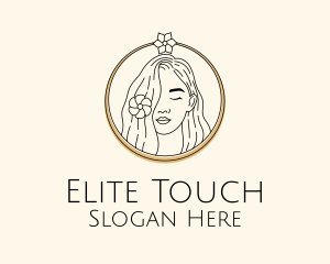 Woman Flower Salon logo design