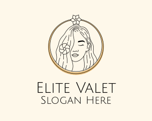 Woman Flower Salon logo design