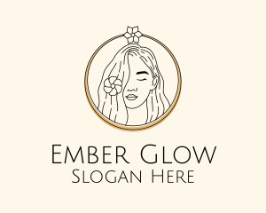 Woman Flower Salon logo design