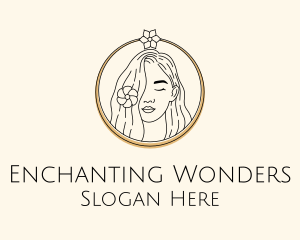 Woman Flower Salon logo design