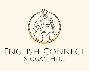 Woman Flower Salon logo design