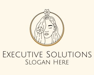 Woman Flower Salon logo design