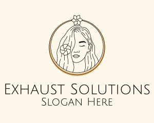 Woman Flower Salon logo design