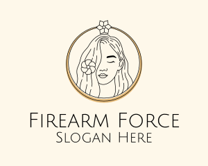 Woman Flower Salon logo design