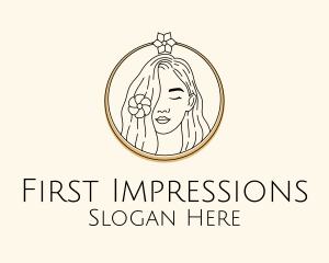 Woman Flower Salon logo design