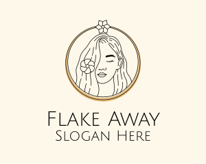 Woman Flower Salon logo design