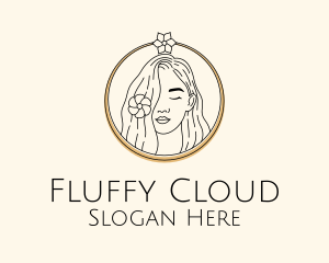 Woman Flower Salon logo design