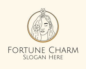 Woman Flower Salon logo design