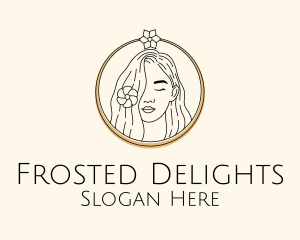 Woman Flower Salon logo design