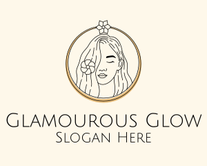 Woman Flower Salon logo design