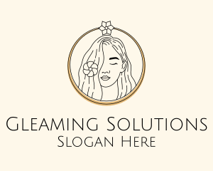 Woman Flower Salon logo design