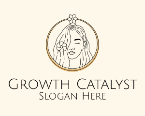 Woman Flower Salon logo design