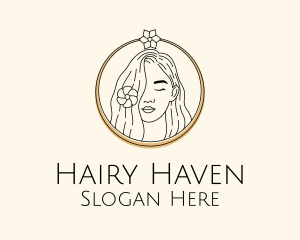 Woman Flower Salon logo design