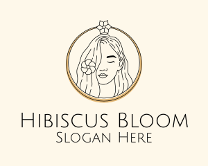 Woman Flower Salon logo design