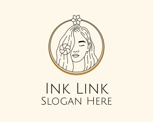 Woman Flower Salon logo design