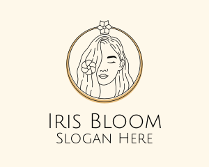 Woman Flower Salon logo design