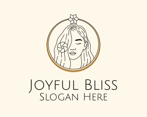 Woman Flower Salon logo design