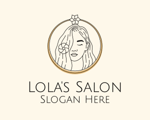 Woman Flower Salon logo design