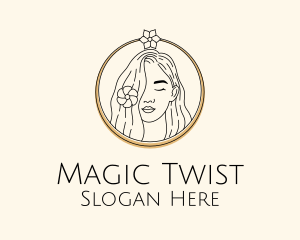 Woman Flower Salon logo design