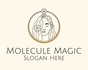 Woman Flower Salon logo design