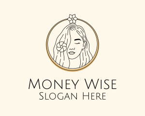 Woman Flower Salon logo design