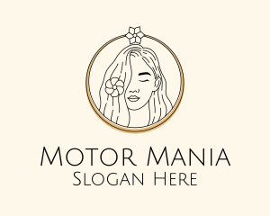 Woman Flower Salon logo design