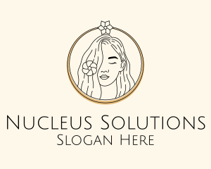 Woman Flower Salon logo design