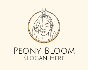 Woman Flower Salon logo design