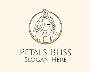 Woman Flower Salon logo design