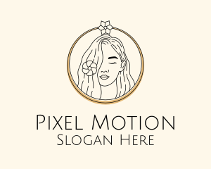 Woman Flower Salon logo design