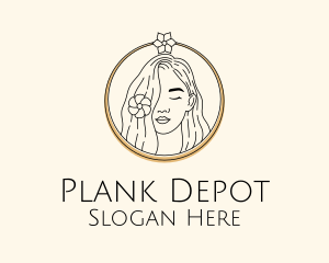 Woman Flower Salon logo design