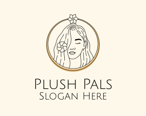 Woman Flower Salon logo design