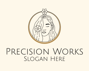 Woman Flower Salon logo design