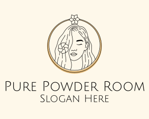 Woman Flower Salon logo design