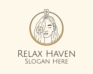 Woman Flower Salon logo design