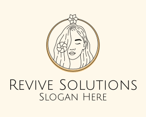 Woman Flower Salon logo design