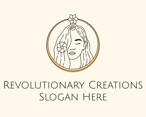 Woman Flower Salon logo design