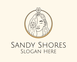 Woman Flower Salon logo design