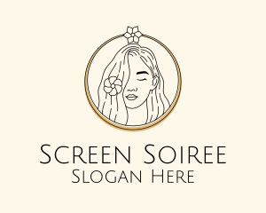 Woman Flower Salon logo design