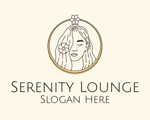 Woman Flower Salon logo design