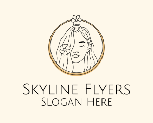 Woman Flower Salon logo design