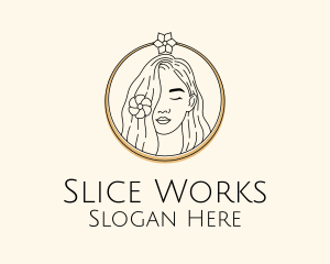 Woman Flower Salon logo design