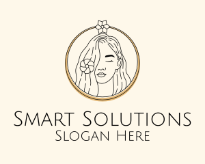 Woman Flower Salon logo design