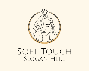 Woman Flower Salon logo design