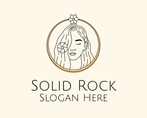 Woman Flower Salon logo design