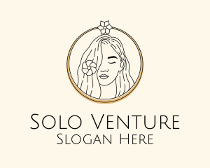 Woman Flower Salon logo design